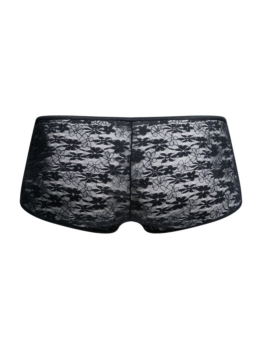 MaleBasics Men's Underwear MBL83 Loop Cheeky Trunks Color Black Lace