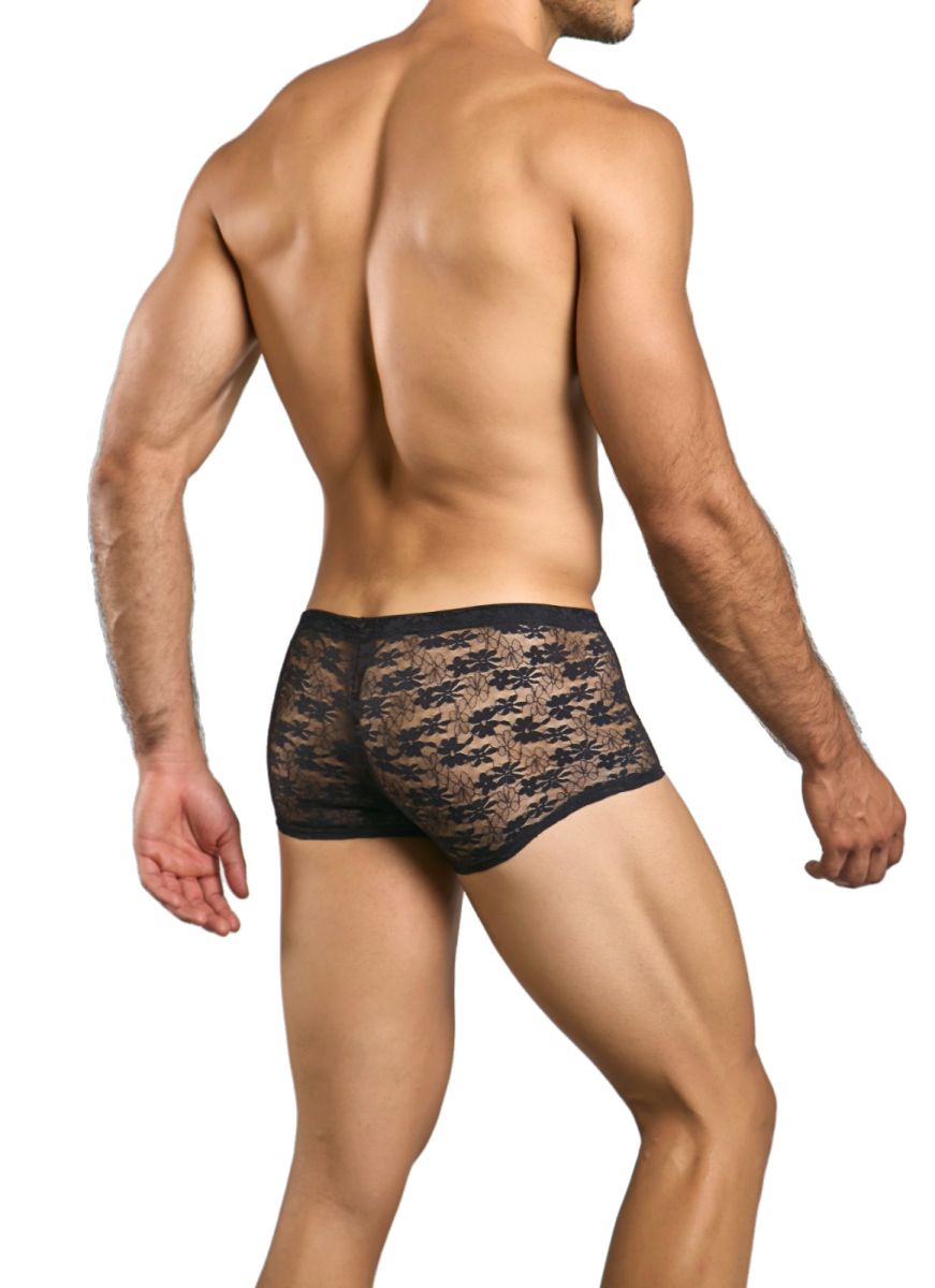 MaleBasics Men's Underwear MBL84 Classic Pouch Trunks Color Black Lace