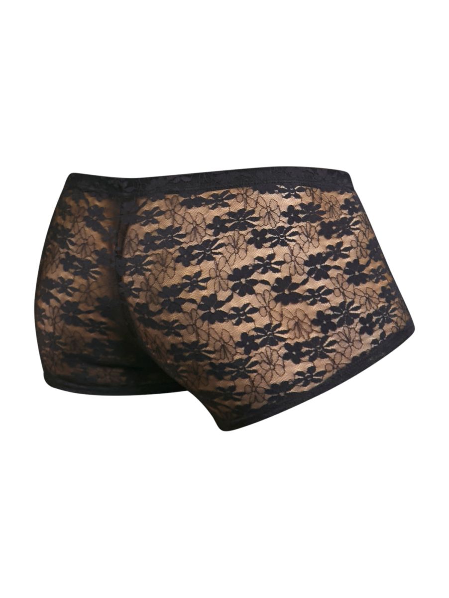 MaleBasics Men's Underwear MBL84 Classic Pouch Trunks Color Black Lace