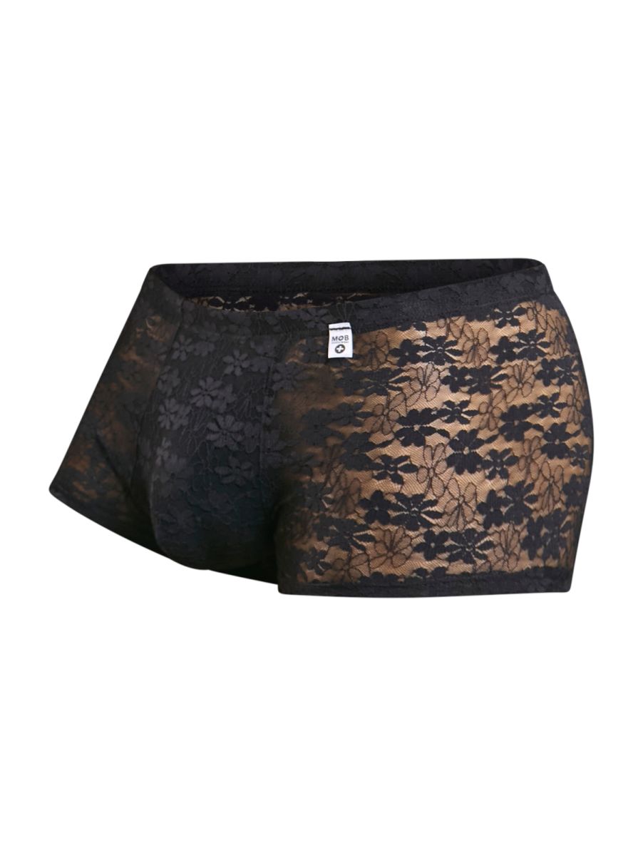 MaleBasics Men's Underwear MBL84 Classic Pouch Trunks Color Black Lace