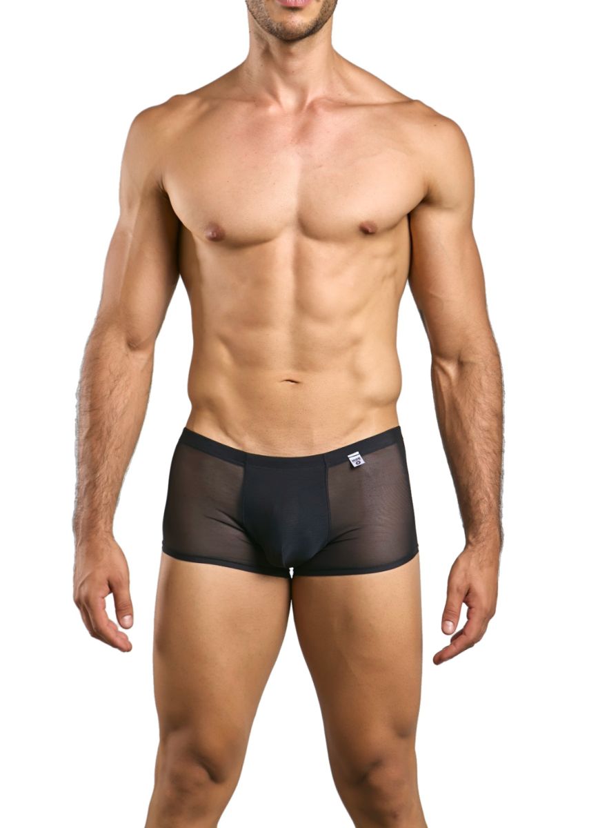 MaleBasics Men's Underwear MBL84 Classic Pouch Trunks Color Black Mesh