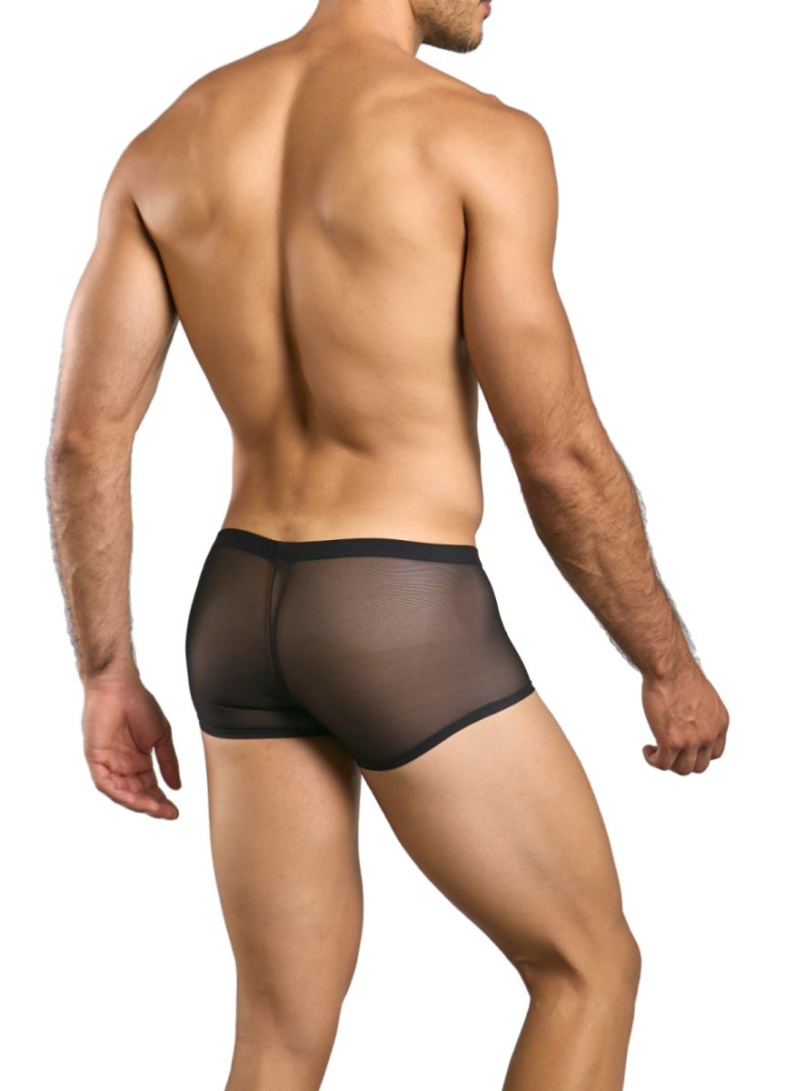 MaleBasics Men's Underwear MBL84 Classic Pouch Trunks Color Black Mesh