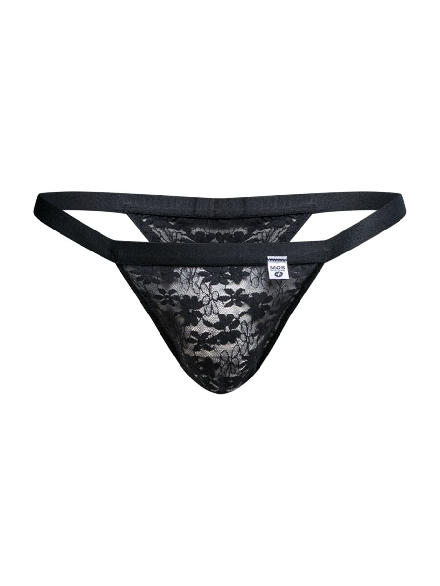 MaleBasics Men's Underwear MBL85 Y Sexy Thongs Color Black Lace