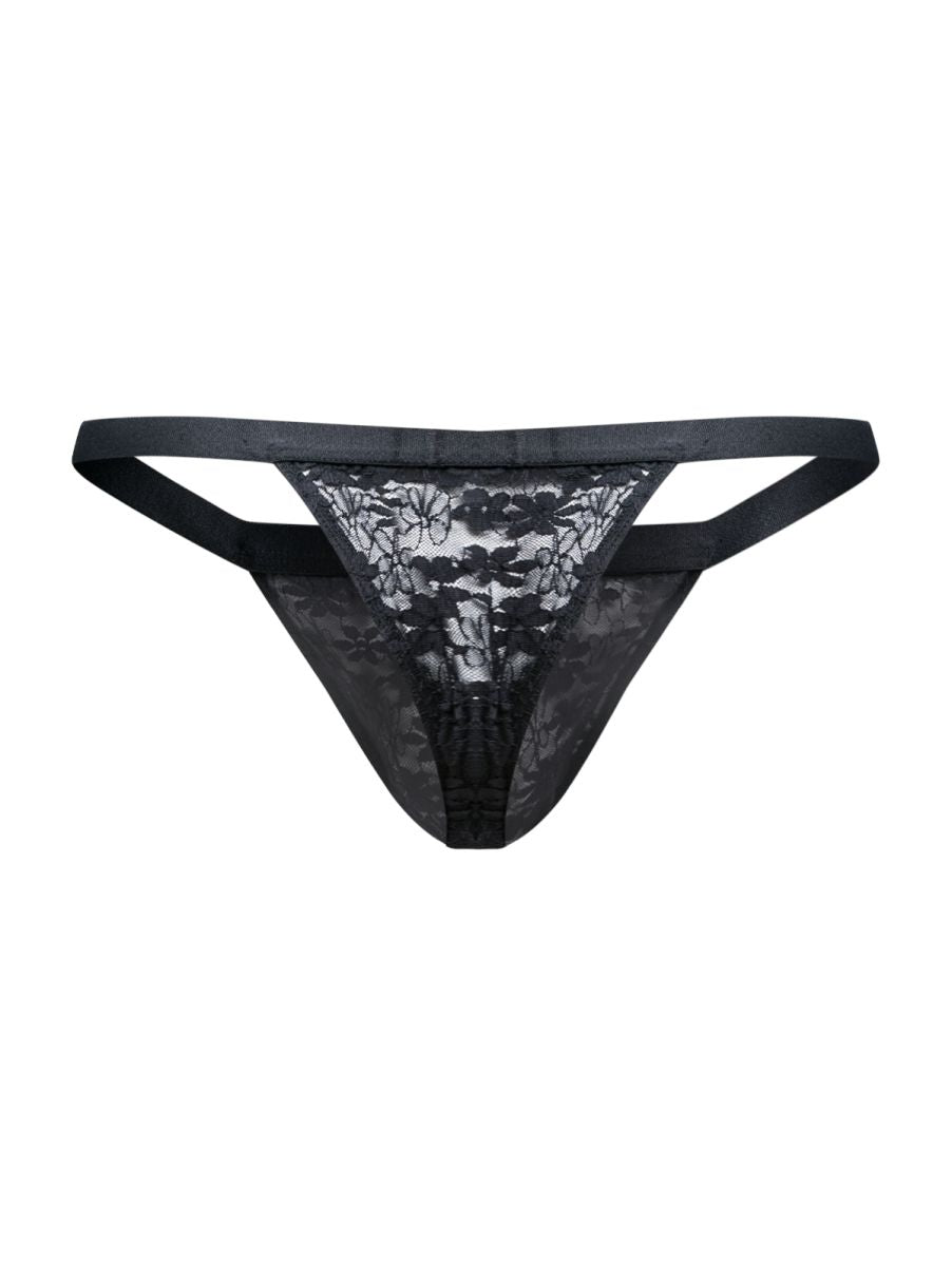 MaleBasics Men's Underwear MBL85 Y Sexy Thongs Color Black Lace