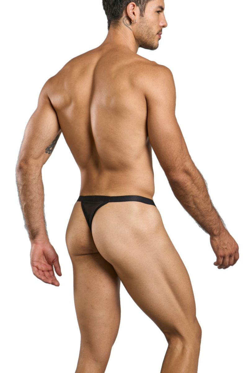 MaleBasics Men's Underwear MBL85 Y Sexy Thongs Color Black Mesh