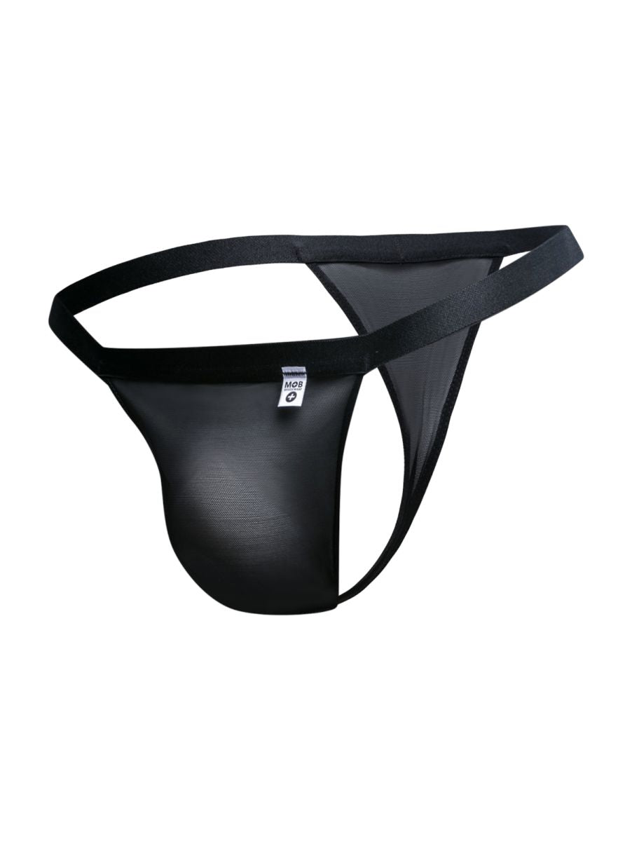 MaleBasics Men's Underwear MBL85 Y Sexy Thongs Color Black Mesh