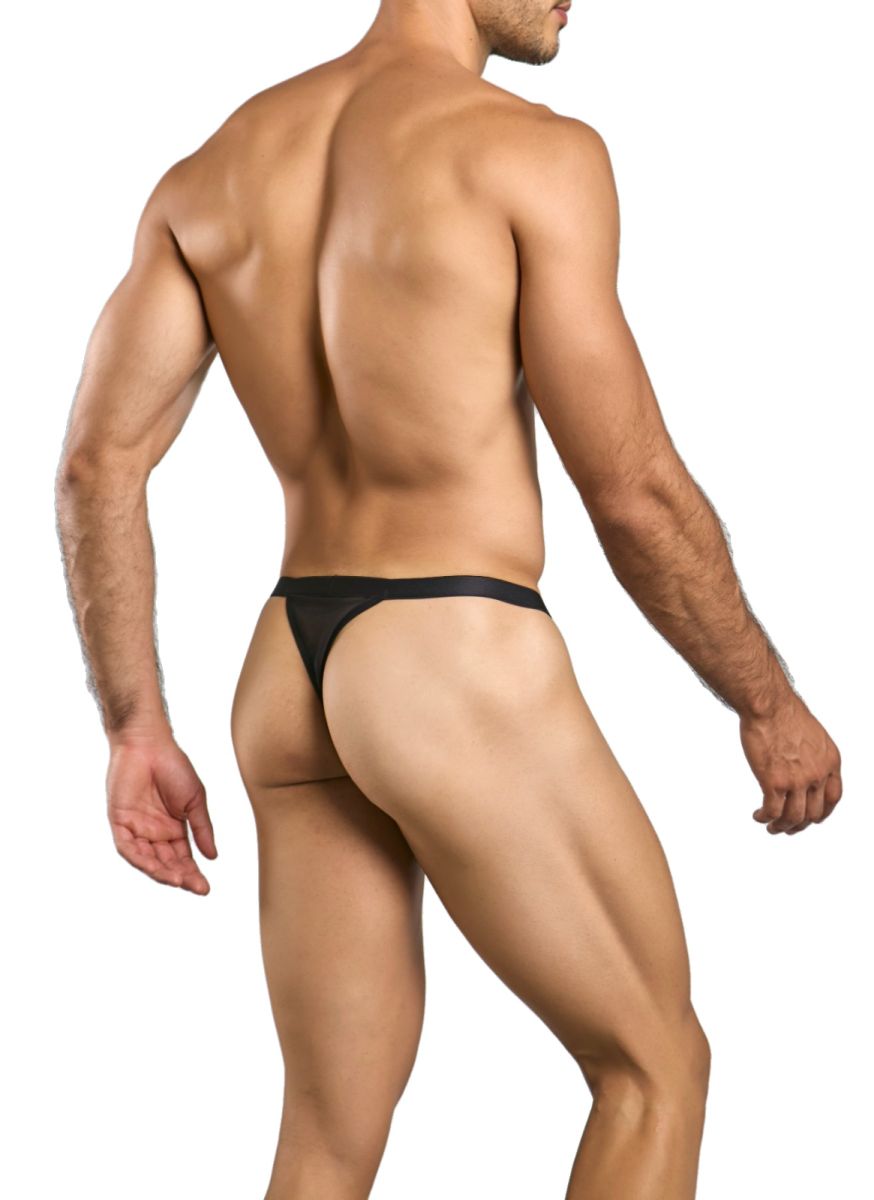 MaleBasics Men's Underwear MBL85 Y Sexy Thongs Color Black Mesh