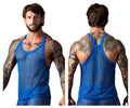 Male Power Men's Underwear 110-11C Fishnet 2 Tank Top Color Royal