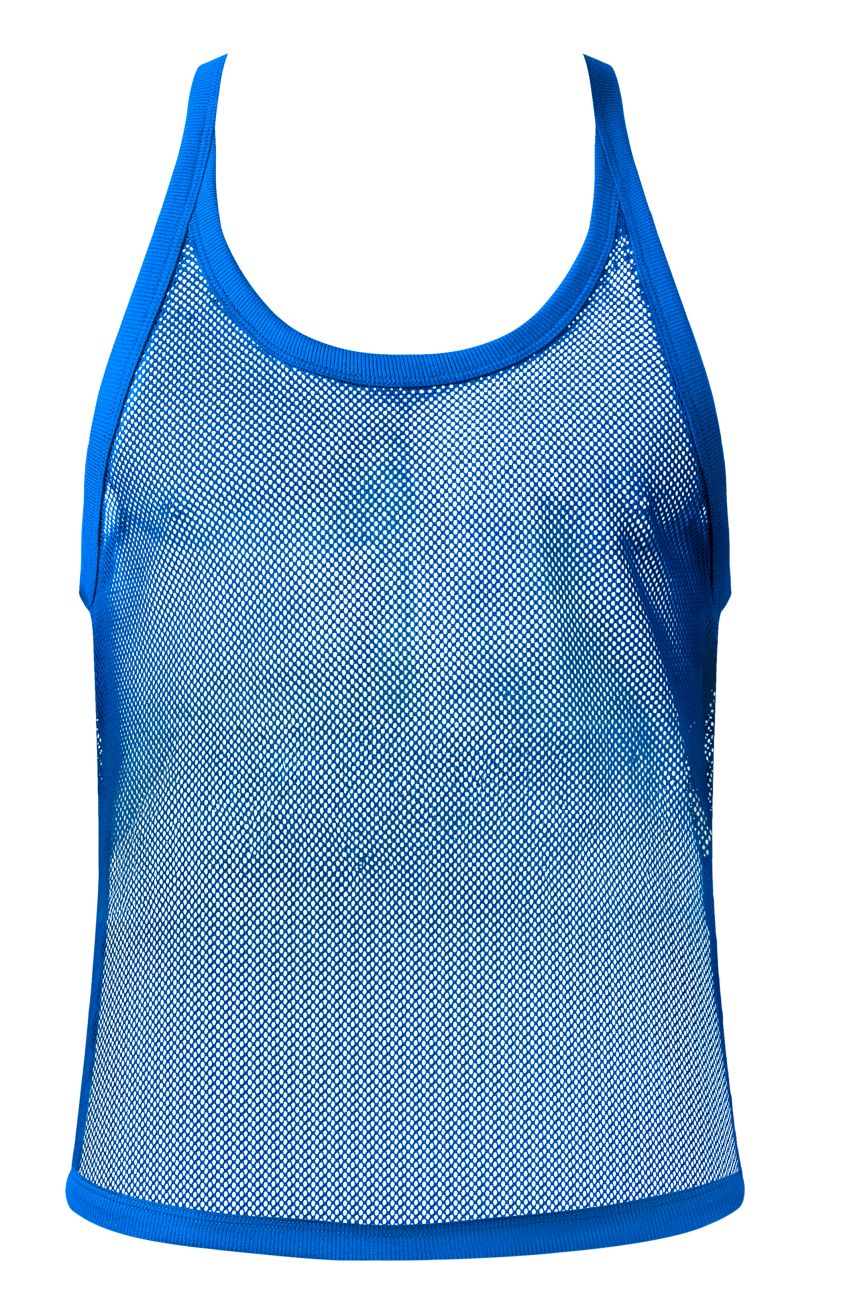 Male Power Men's Underwear 110-11C Fishnet 2 Tank Top Color Royal