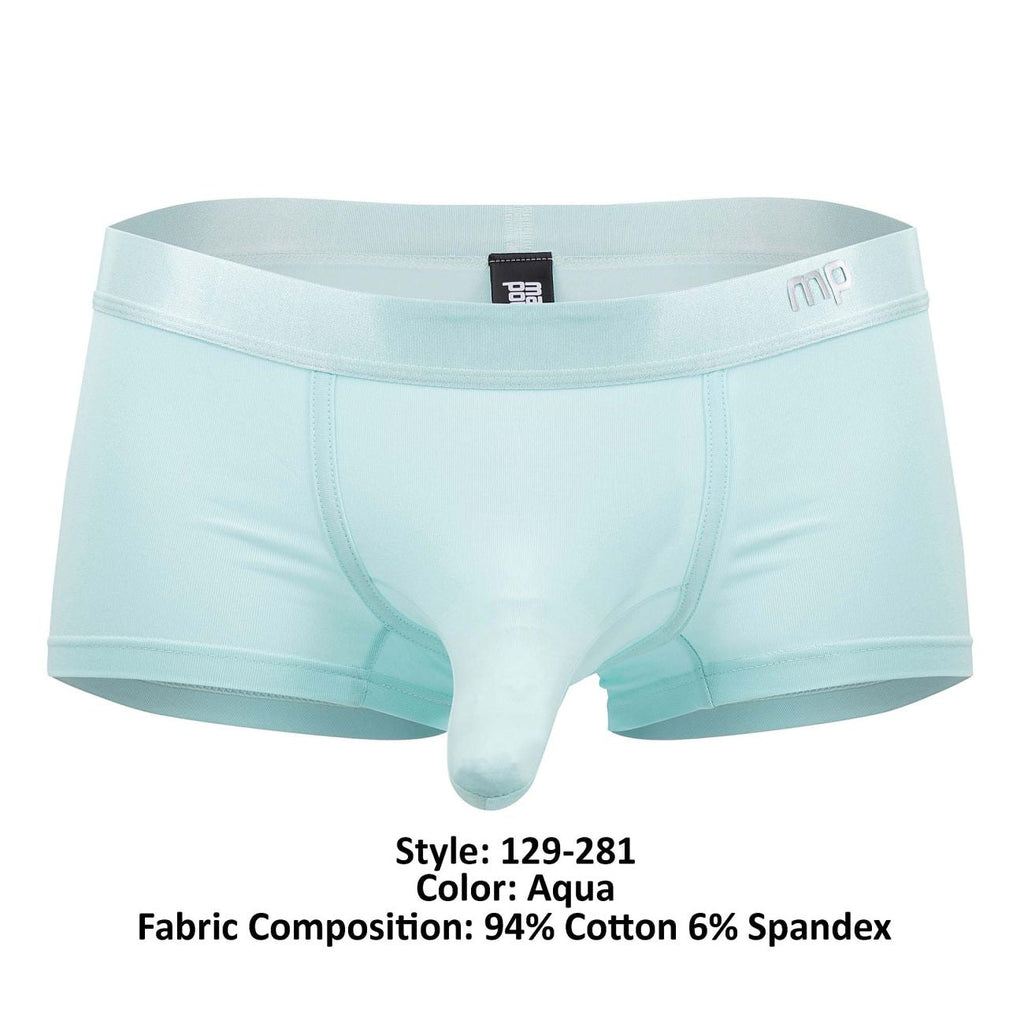Male Power Men's Underwear 129-281 Easy Breezy Mini Short with Sleeve Color Aqua