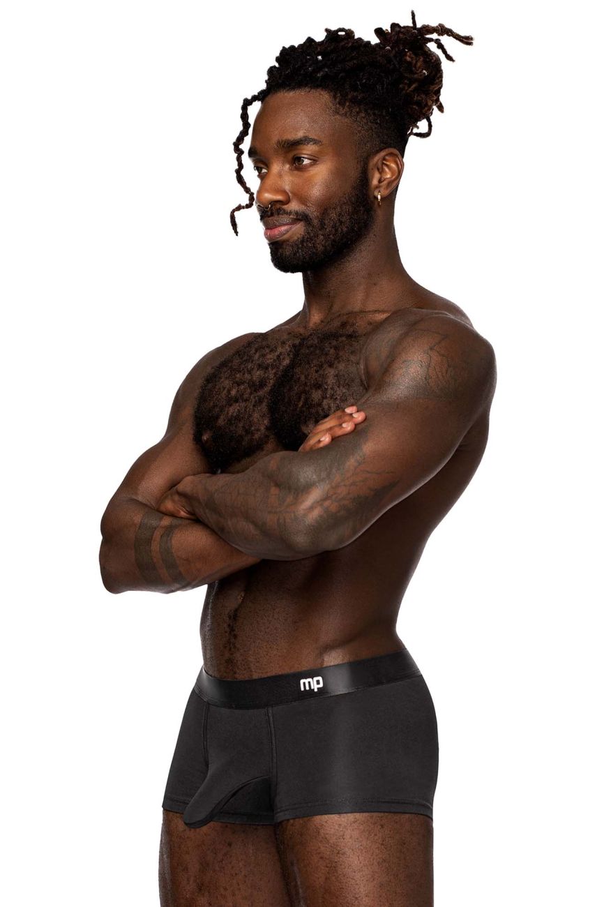 Male Power Men's Underwear 129-281 Easy Breezy Mini Short with Sleeve Color Black