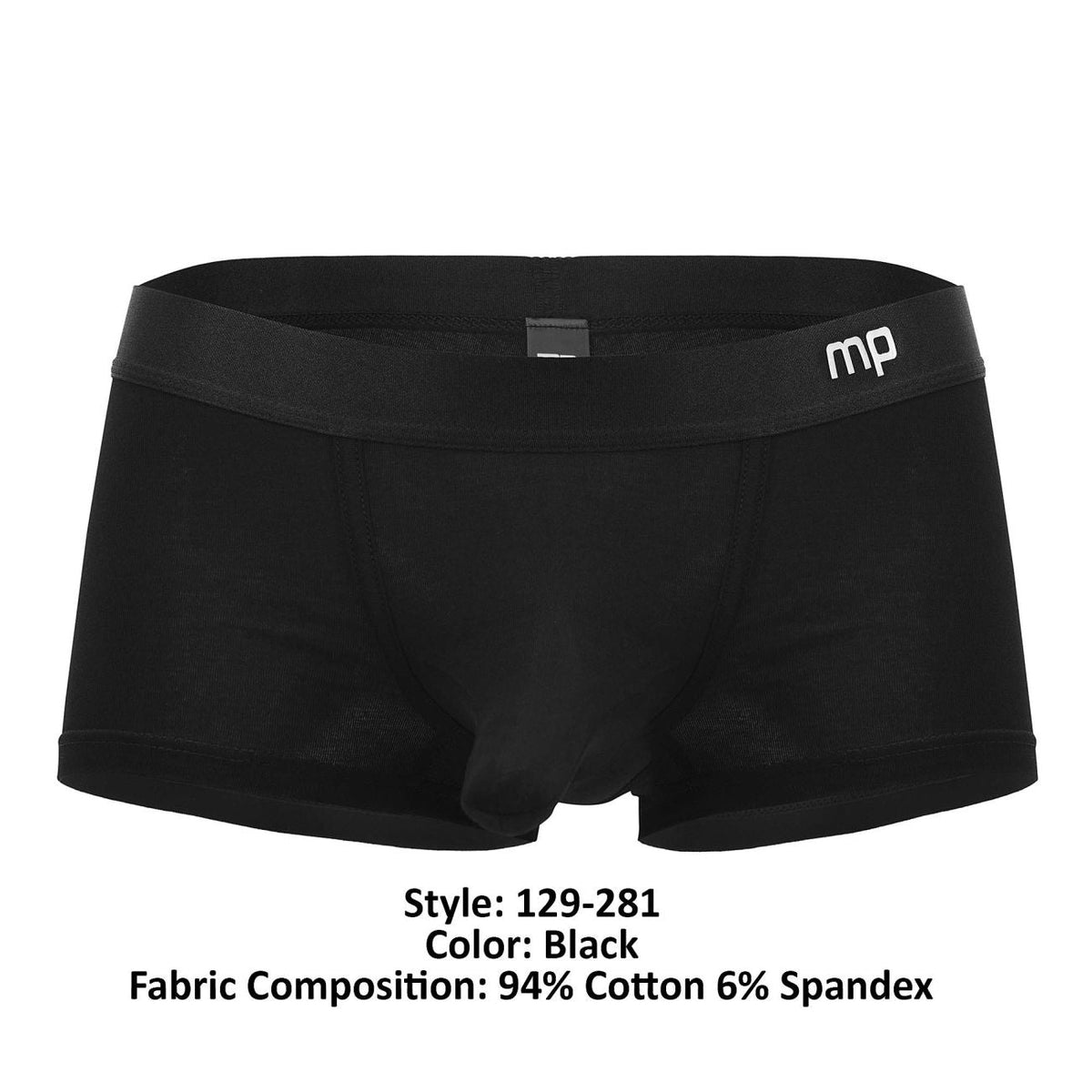 Male Power Men's Underwear 129-281 Easy Breezy Mini Short with Sleeve Color Black
