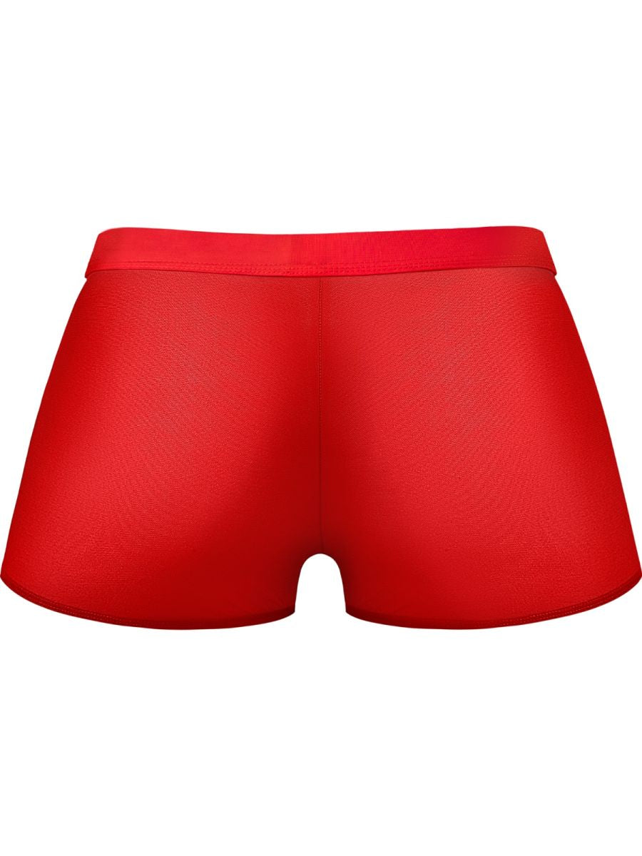 Male Power Men's Underwear 145-307 Mesh 2 Mini Short Trunks Color Red