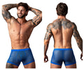 Male Power Men's Underwear 152-11C Fishnet 2 Pouch Short Color Royal
