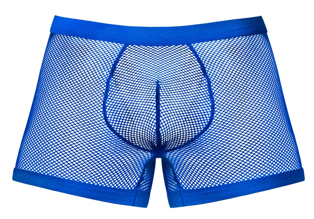 Male Power Men's Underwear 152-11C Fishnet 2 Pouch Short Color Royal