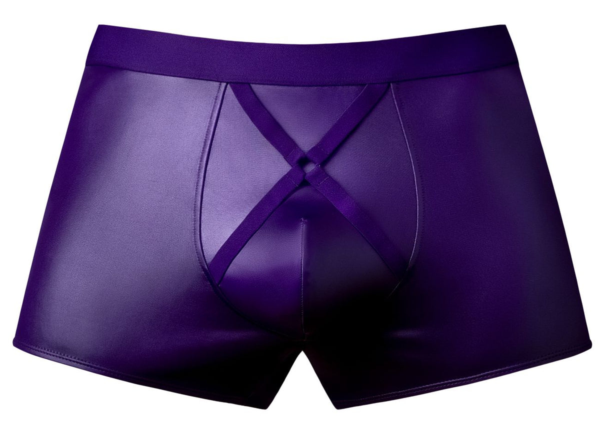 Male Power Men's Underwear 152-302 Eggplant Crossover Short Color Plum