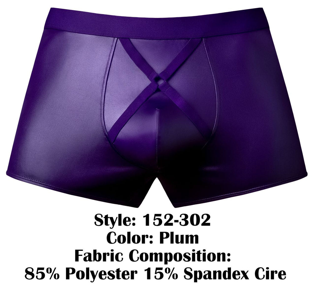 Male Power Men's Underwear 152-302 Eggplant Crossover Short Color Plum