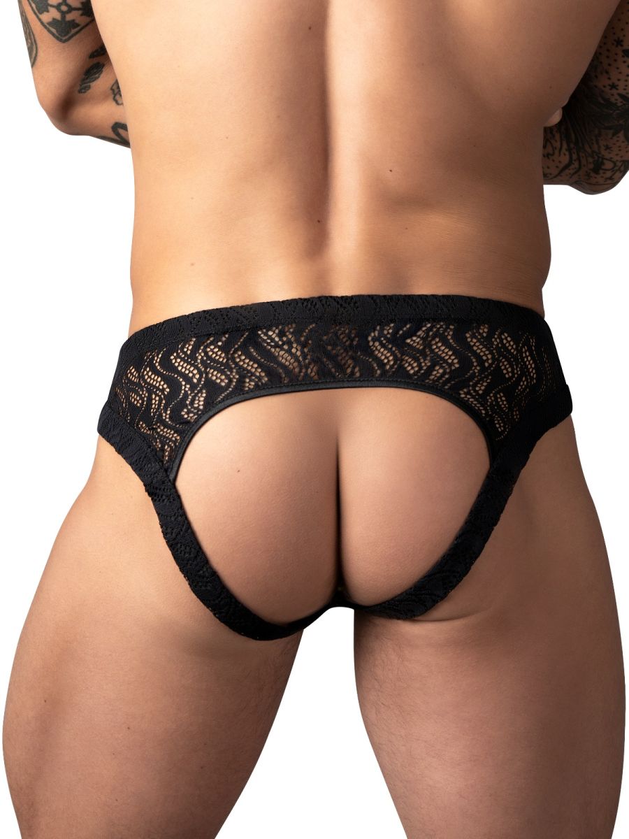 Male Power Men's Underwear 330-305 Ripple Moon Jockstrap Color Black