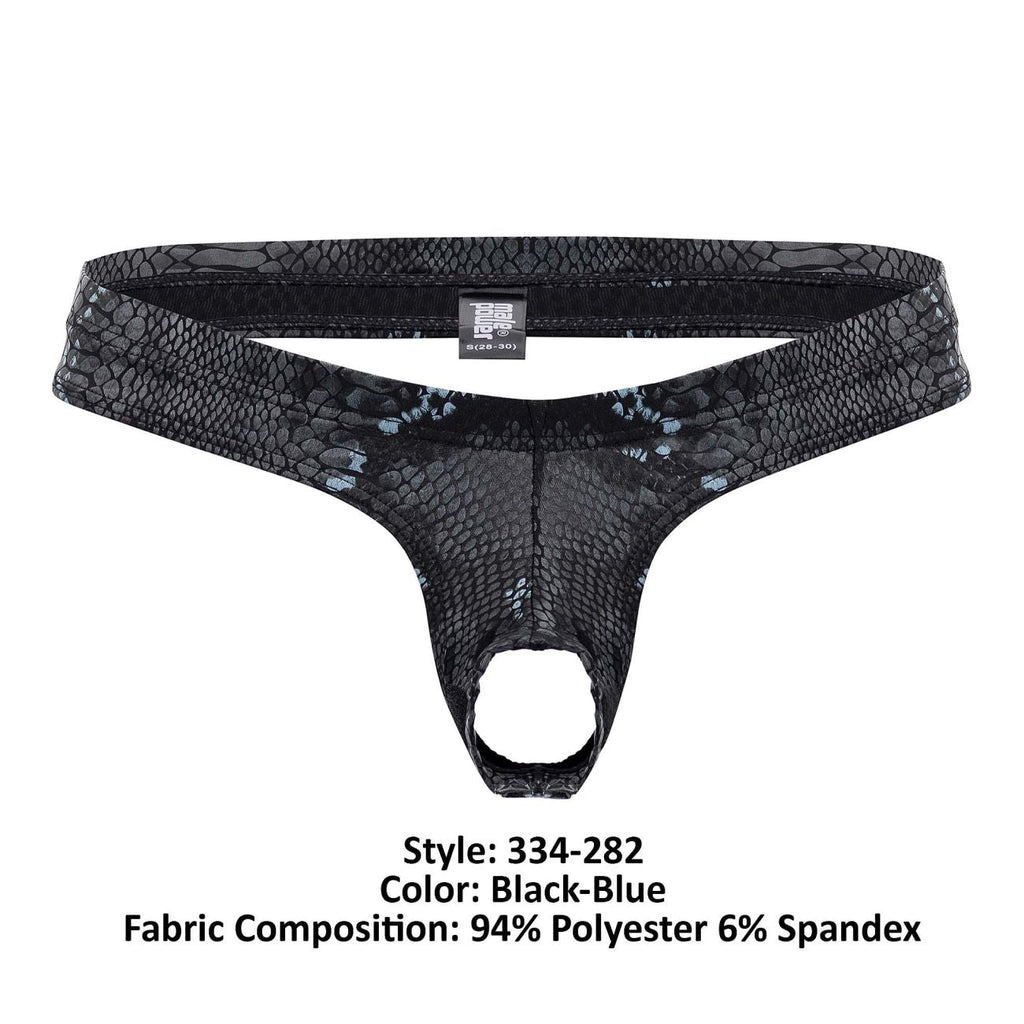 Male Power Men's Underwear 334-282 S-naked Power Sock Color Black-Blue