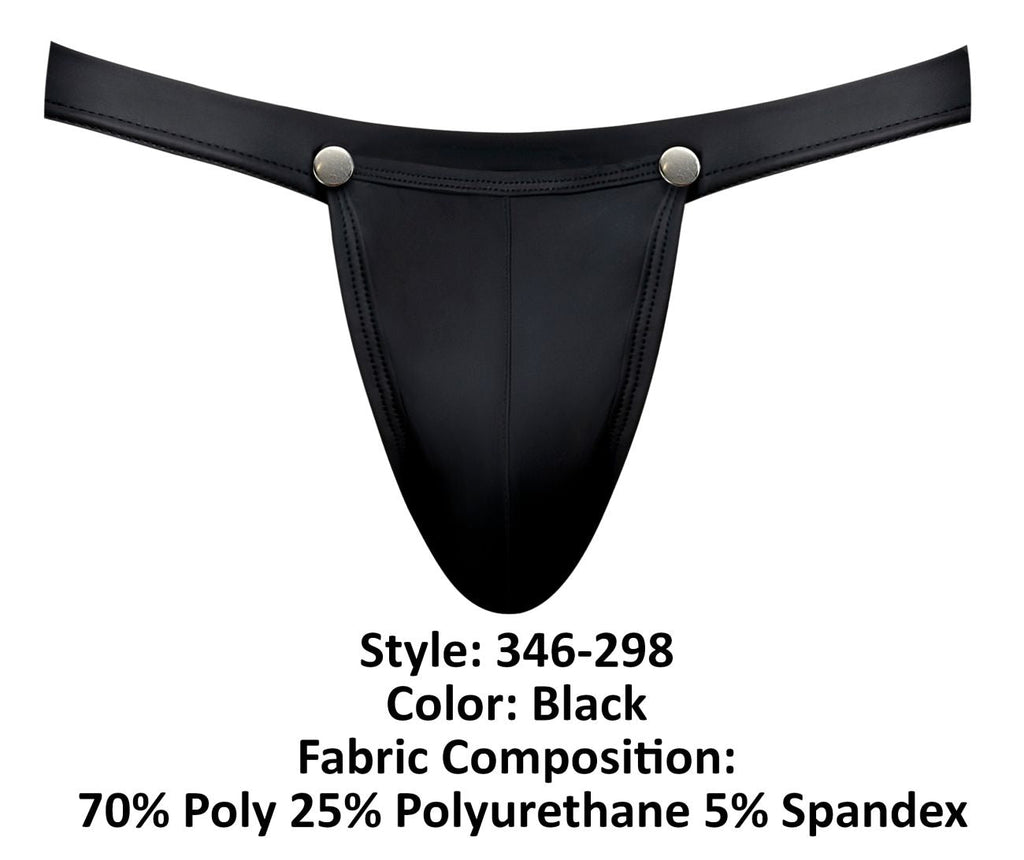 Male Power Men's Underwear 346-298 Oh Snap Snap Off Jock Color Black