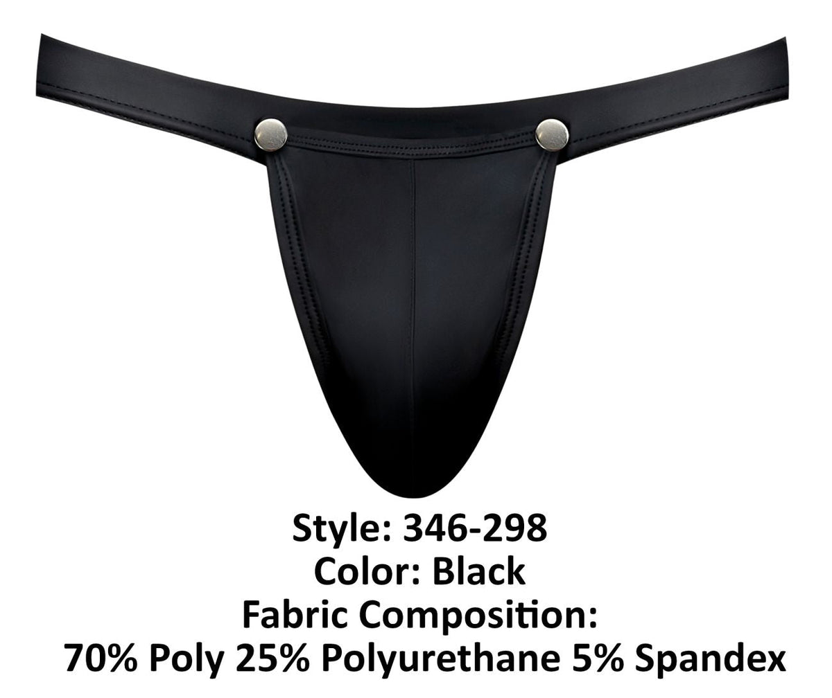 Male Power Men's Underwear 346-298 Oh Snap Snap Off Jock Color Black