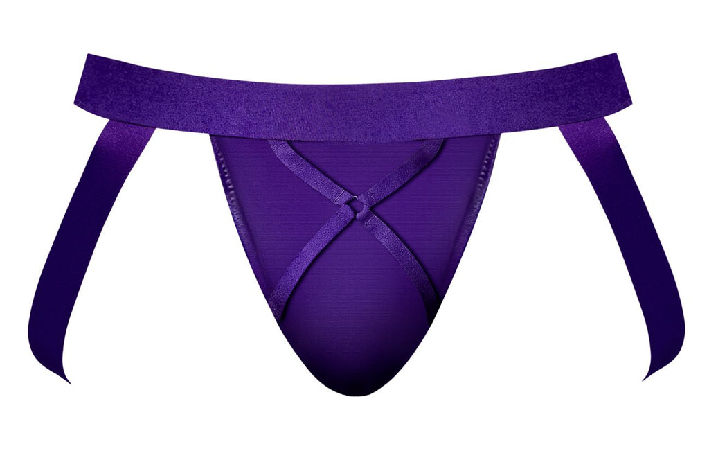 Male Power Men's Underwear 350-302 Eggplant Crossover Jock Color Plum