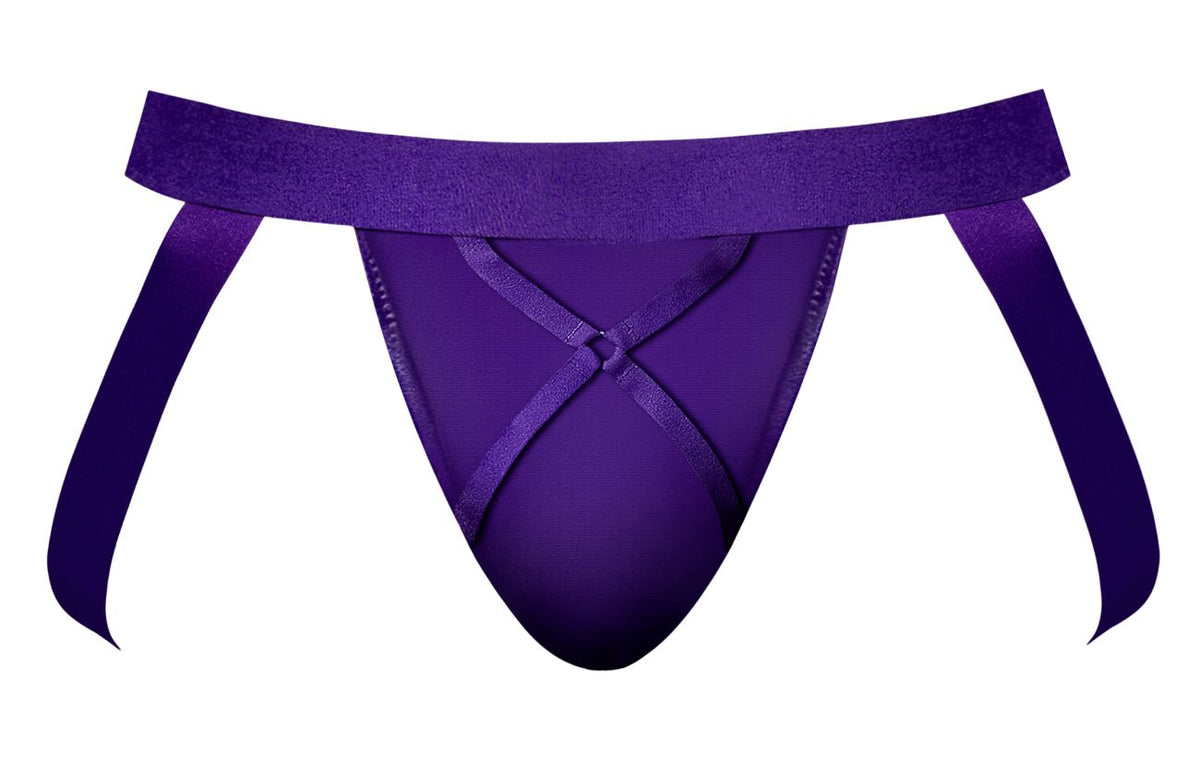 Male Power Men's Underwear 350-302 Eggplant Crossover Jock Color Plum