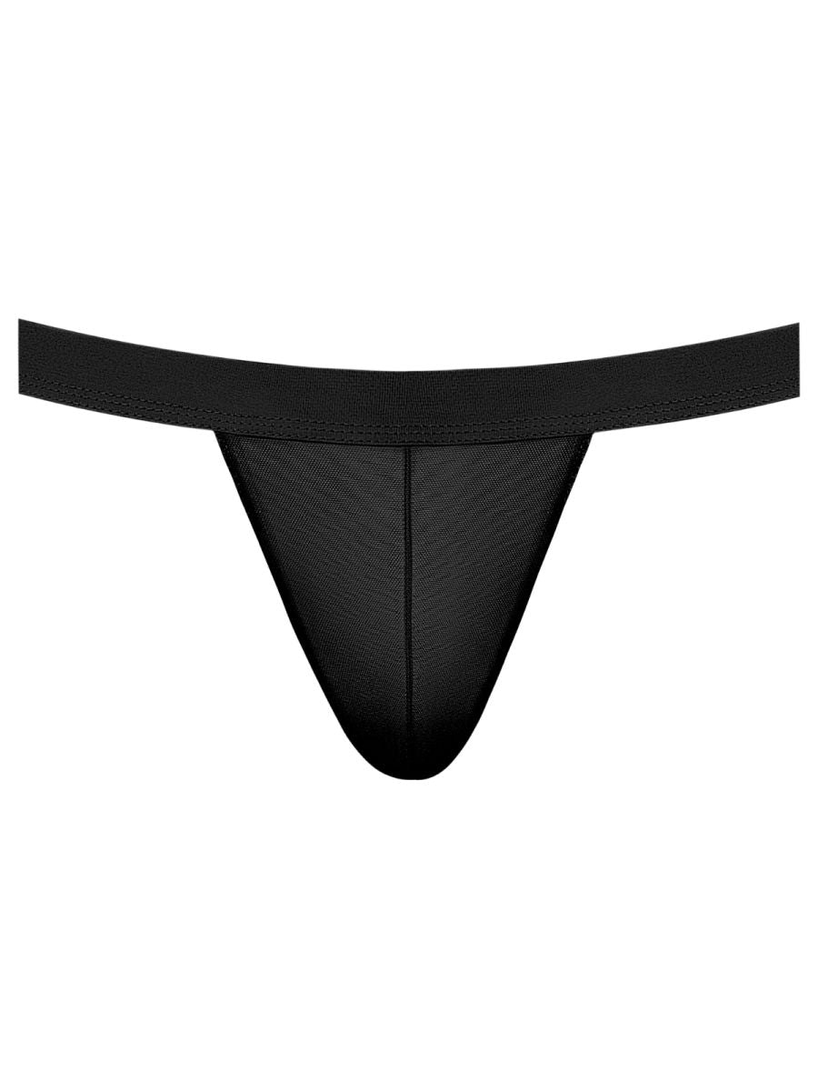 Male Power Men's Underwear 352-307 Mesh 2 Strappy Ring Jockstrap Color Black