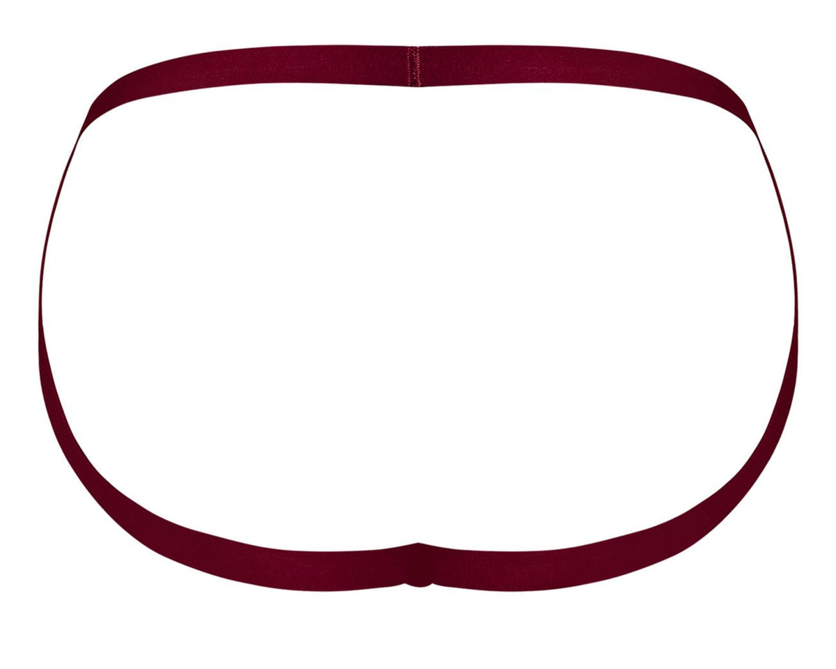 Male Power Men's Underwear 394-289 Lucifer Strappy Jock Color Burgundy