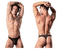 Male Power Men's Underwear 407-288 Show Stopper Thong Color Silver Mesh Dot