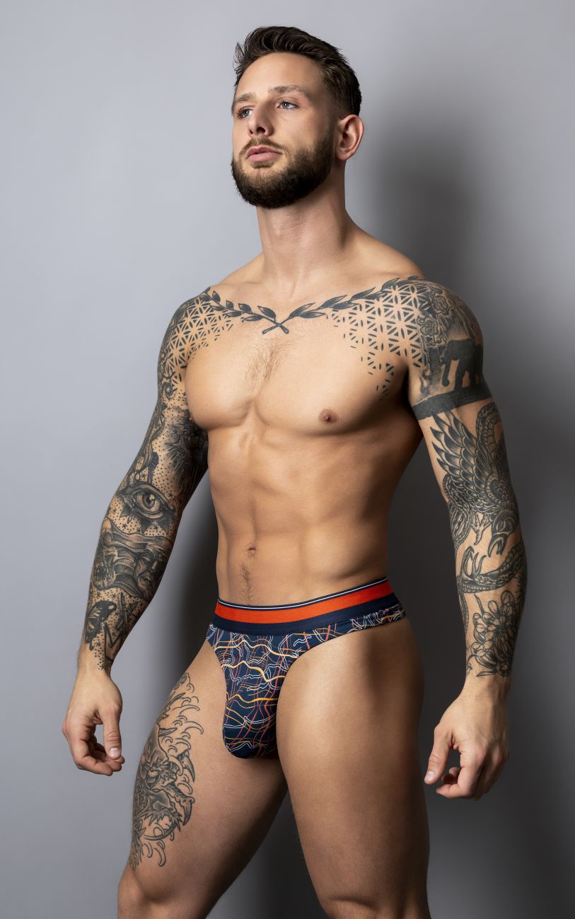 Male Power Men's Underwear 412-299 Soo Cumfy Thongs Color Navy