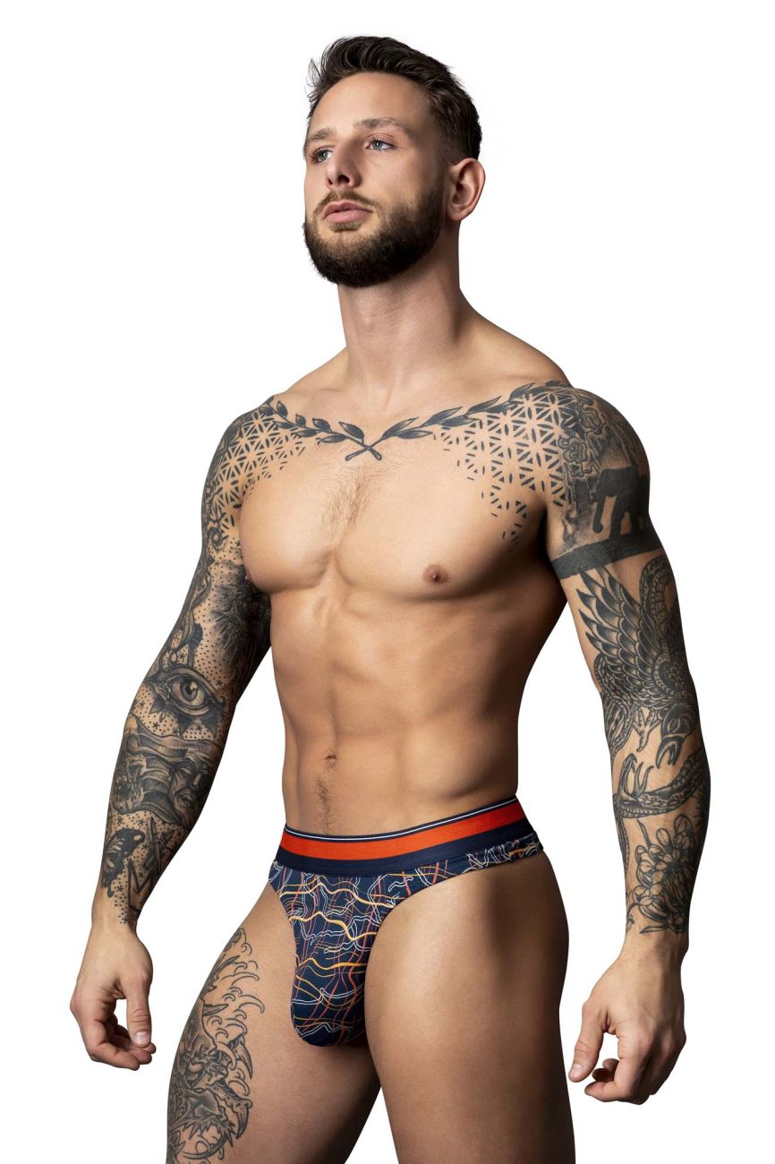Male Power Men's Underwear 412-299 Soo Cumfy Thongs Color Navy
