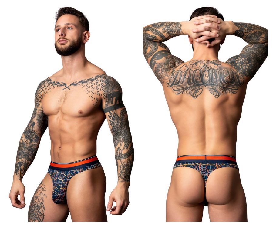 Male Power Men's Underwear 412-299 Soo Cumfy Thongs Color Navy