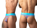 Male Power Men's Underwear 412-306 So Comfy Gingham Thong in Gingham Print Color Gingham Print