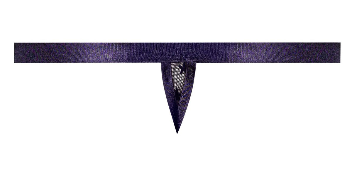 Male Power Men's Underwear 416-291 Love Star Thong with Ring Color Purple