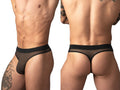 Male Power Men's Underwear 442-307 Mesh 2 Bong Thong Color Black