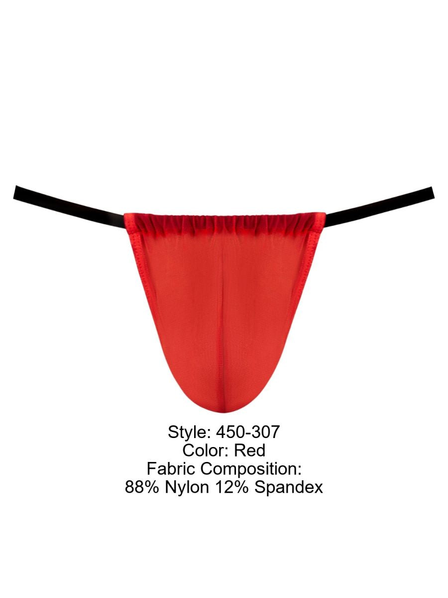 Male Power Men's Underwear 450-307 Mesh 2 G-String Color Red