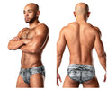 Male Power Men's Underwear 486-286 Dirty Denim Bikini Color Denim Print