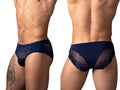 Male Power Men's Underwear 492-280 Sassy Lace Bikini Sold Pouch Color Navy