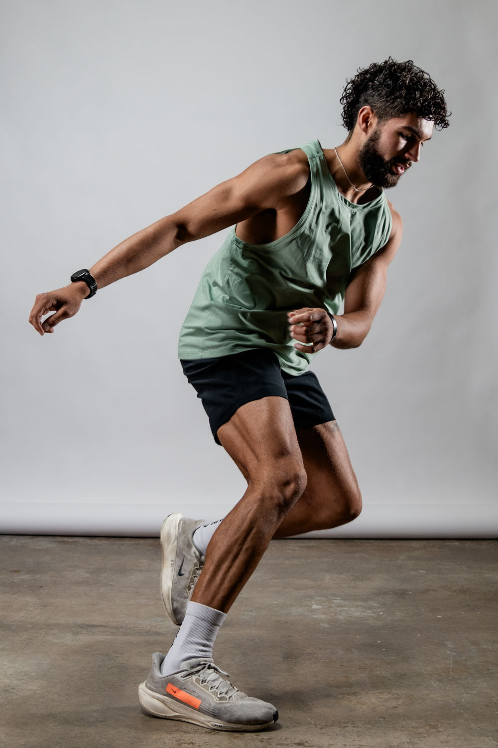 Men's Terra Recovery Tank (Low Light Olive)
