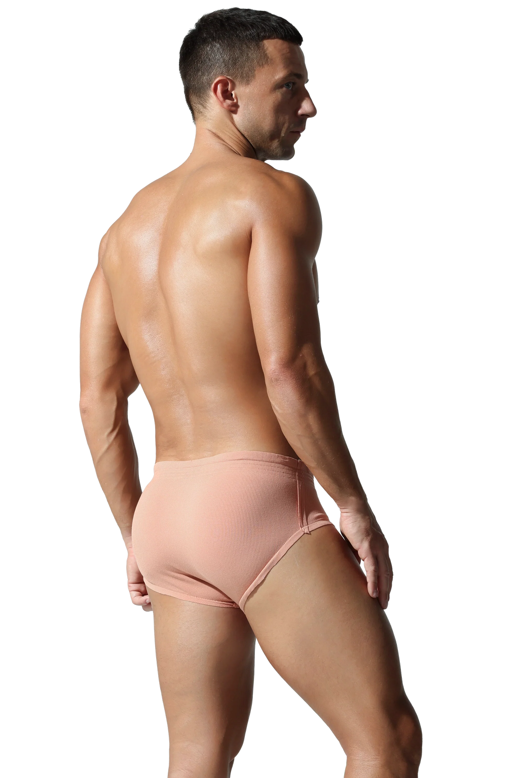 Men’s Solid Color Striped Briefs
