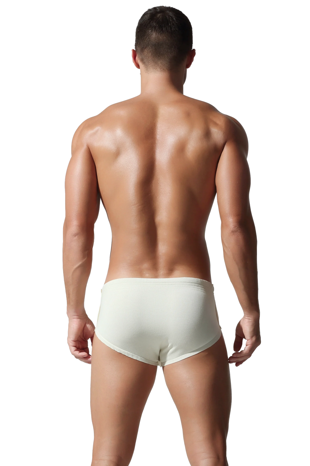 Men’s Solid Color Striped Briefs