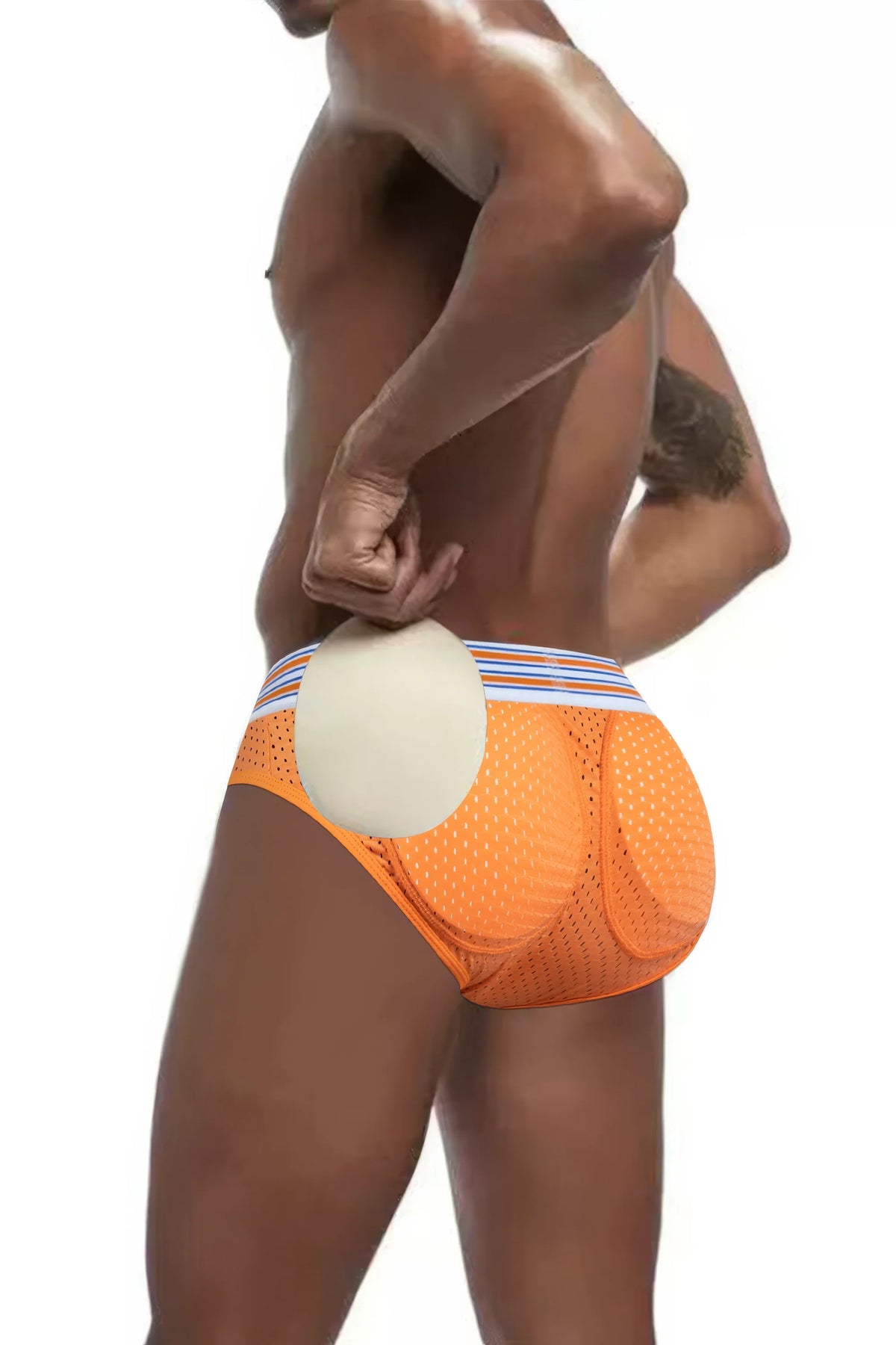 Men’s Mesh Briefs with Detachable Padding for Enhanced Shape