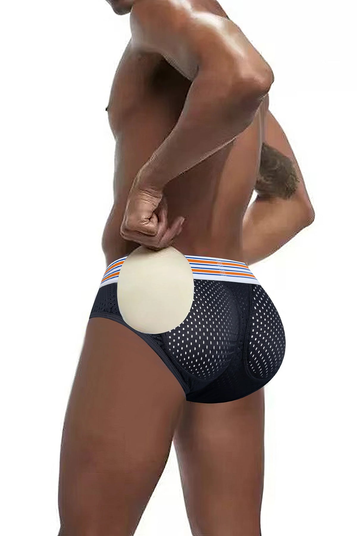 Men’s Mesh Briefs with Detachable Padding for Enhanced Shape
