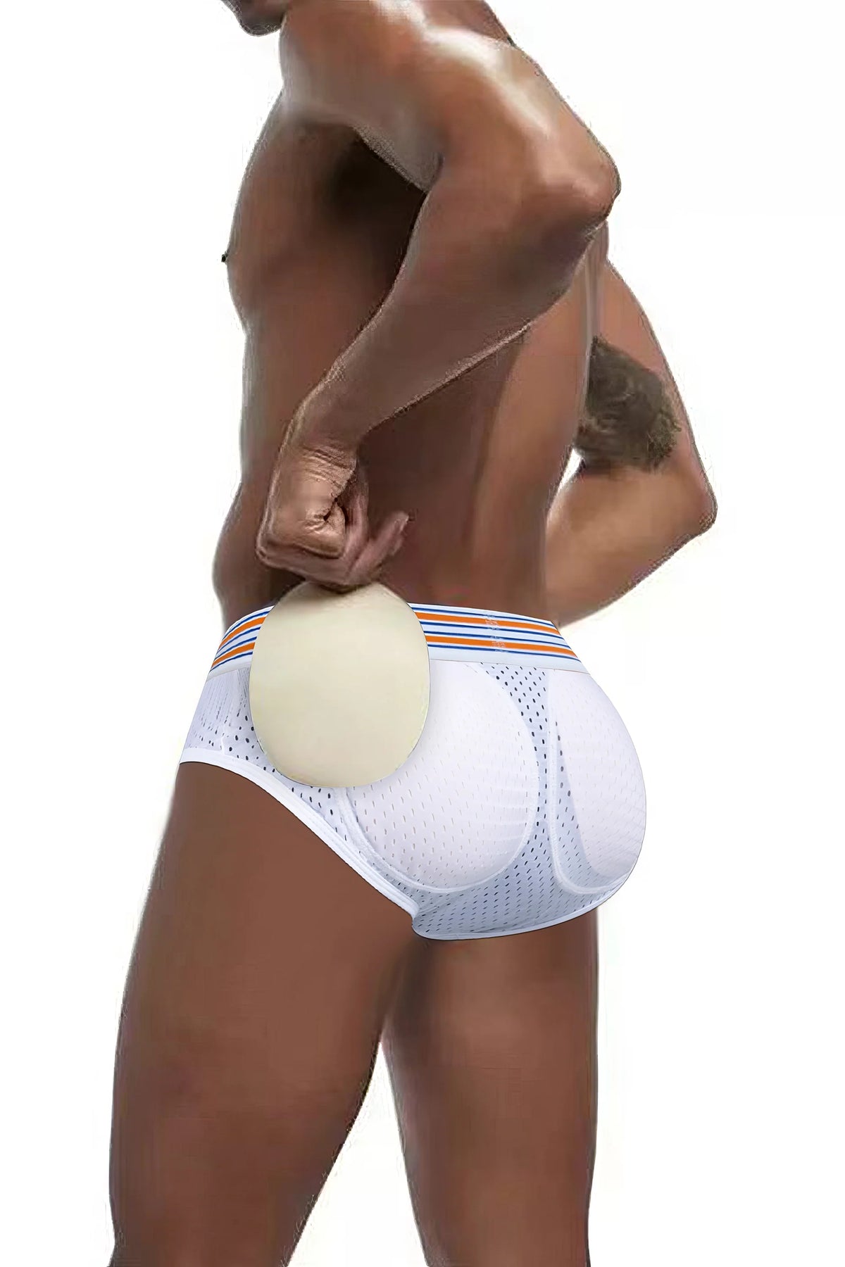 Men’s Mesh Briefs with Detachable Padding for Enhanced Shape