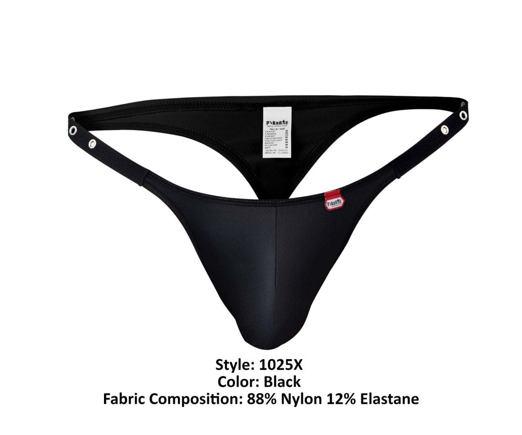Pikante Men's Underwear PIK 1025X Perusa Thongs Color Black
