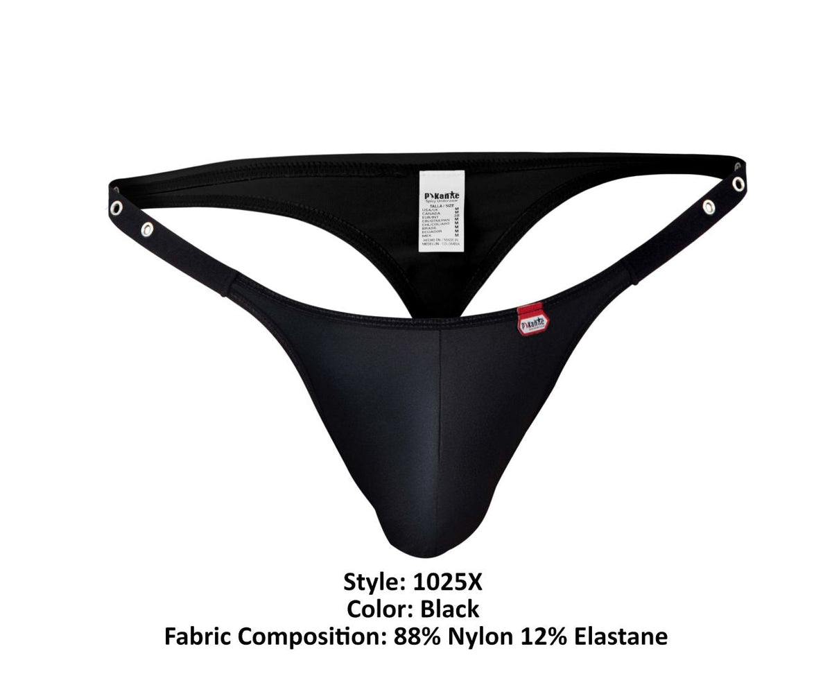 Pikante Men's Underwear PIK 1025X Perusa Thongs Color Black