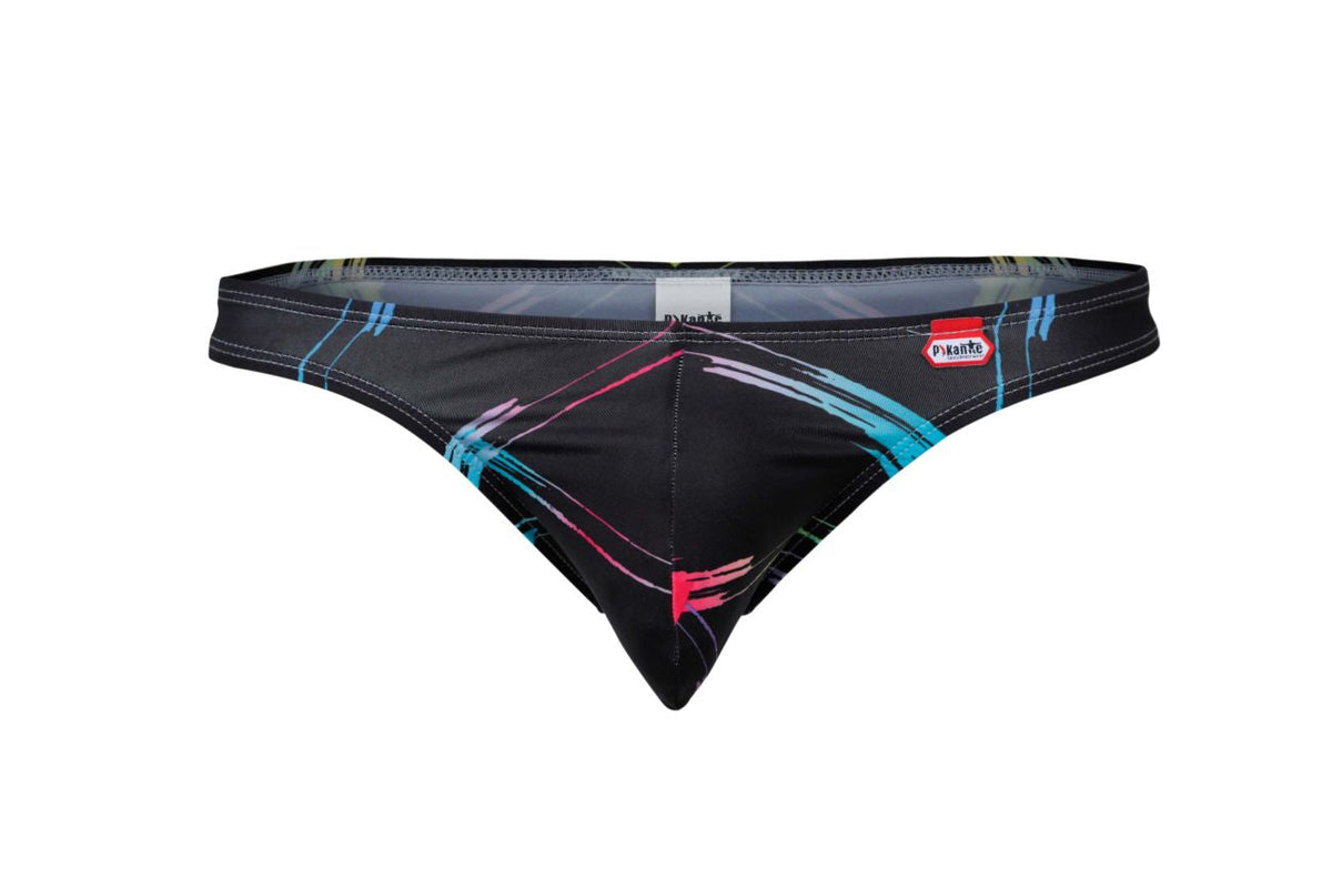 Pikante Men's Underwear PIK 1077 Nucleus Thongs Color Black