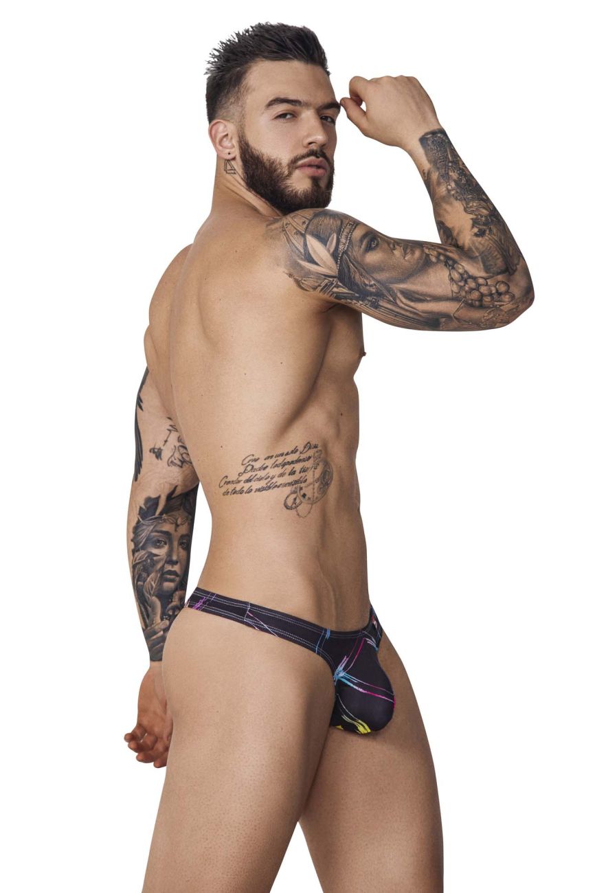 Pikante Men's Underwear PIK 1077 Nucleus Thongs Color Black