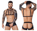 Pikante Men's Underwear PIK 1086 Hard Harness Jockstrap Color Black